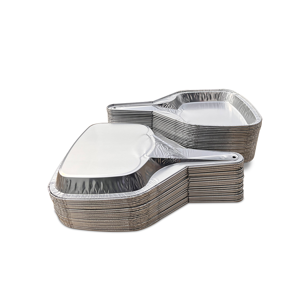 Rectangle Aluminum Foil Baking Pan Aluminium Foil Tray With Handle for Food Packing