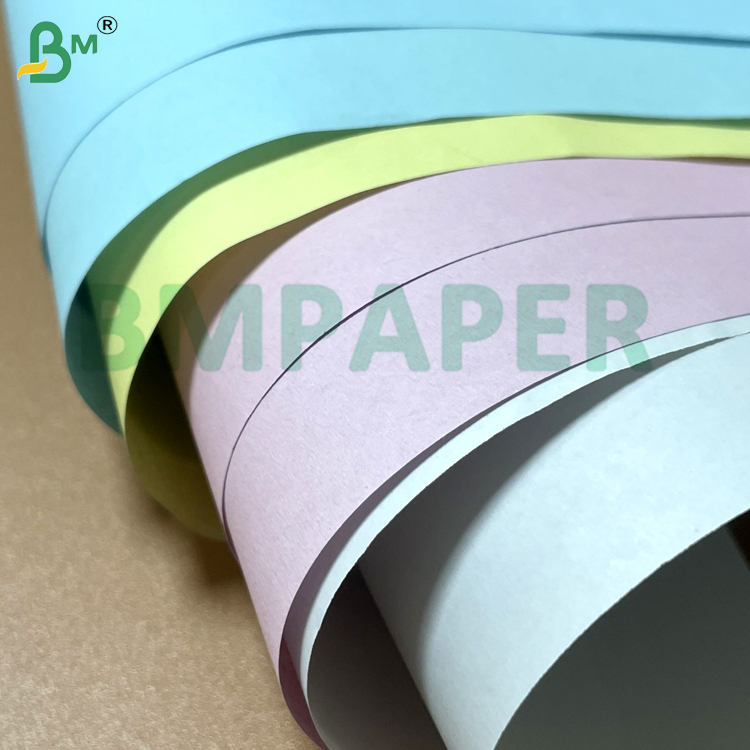 55gsm White / Blue Blank Image Carbonless Paper Rolls & Sheets for Receipt Printing NCR CB / CF / CFB