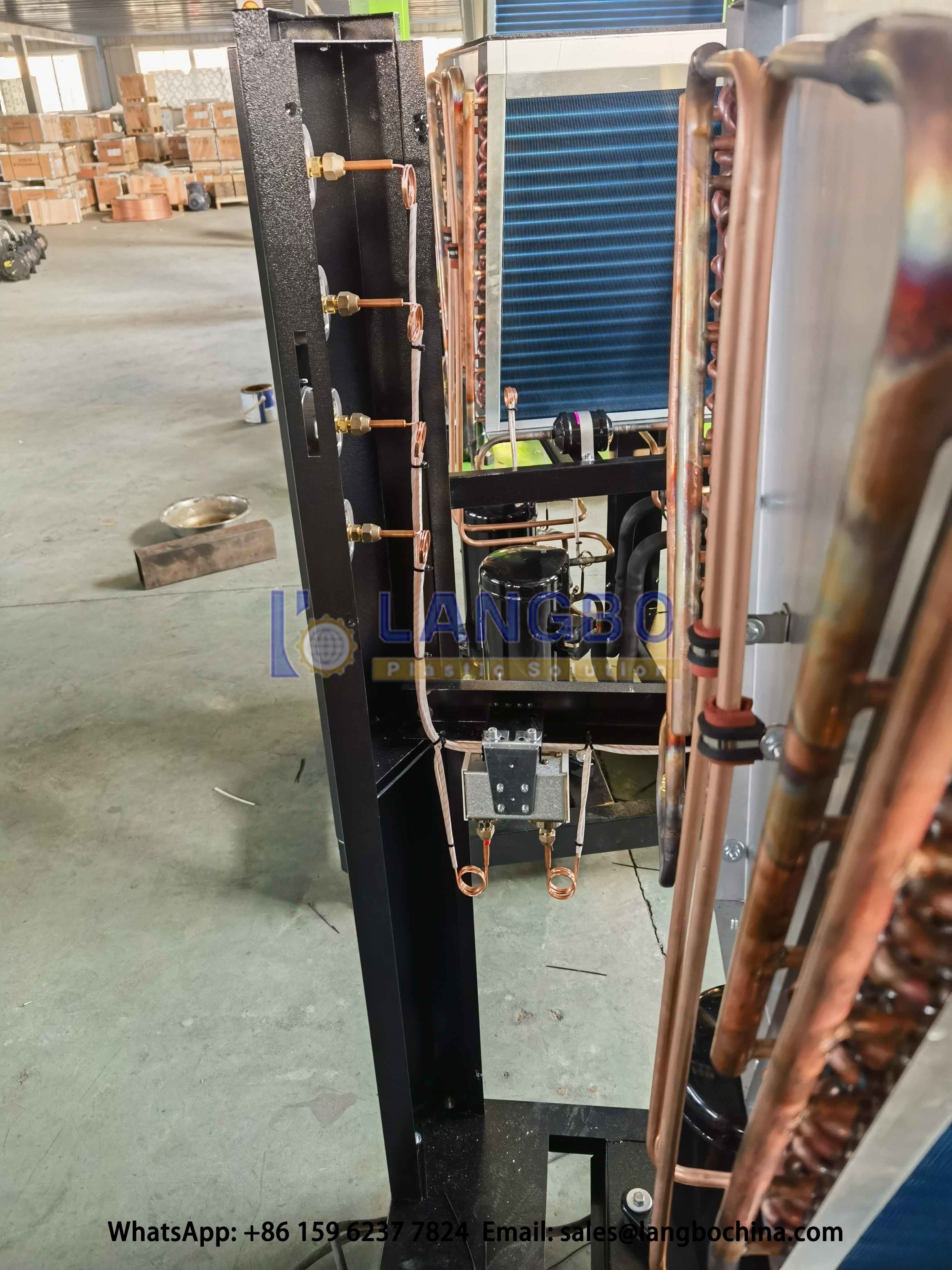 Air Cooled Chiller Machine R4047C / R22 Refrigerant Copland Panasonic Famous Hermetic Scroll Compressor