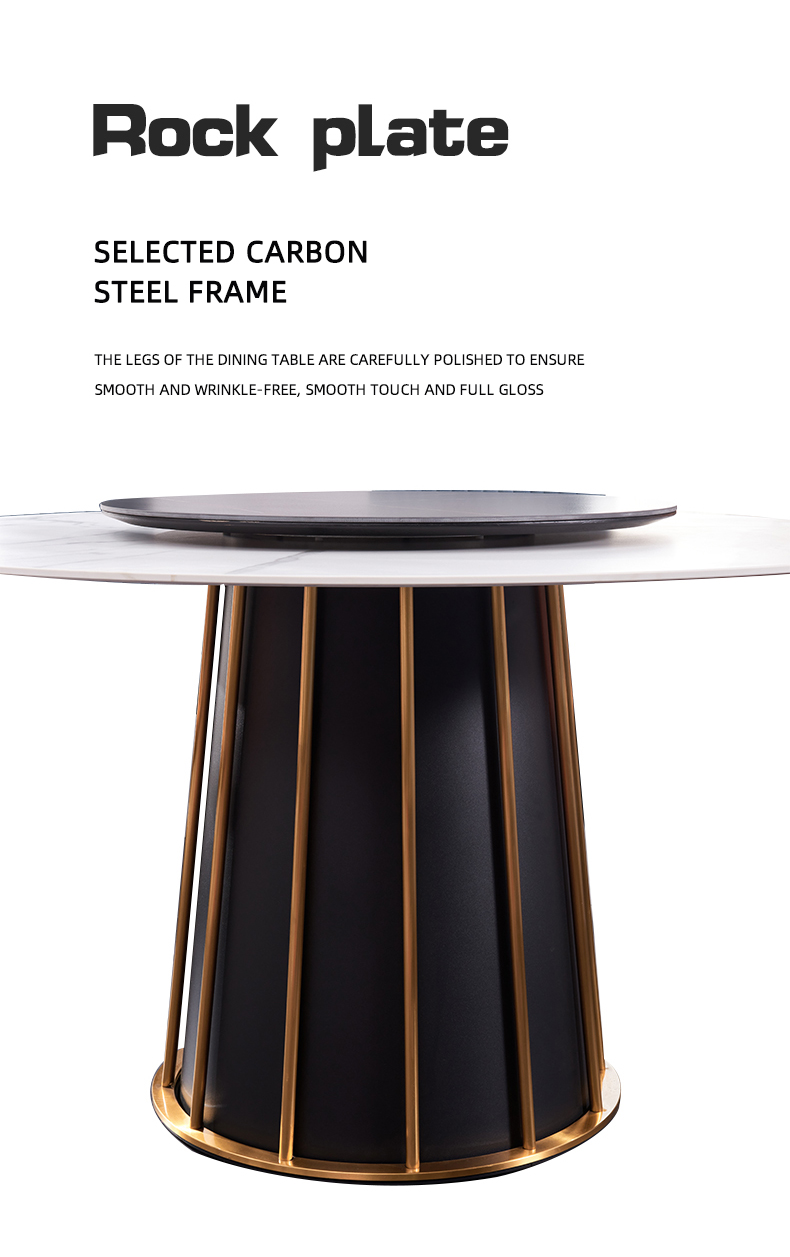 Nordic Luxury Dining Table And Chairs 6 Person Round Marble Dining Table Set For 4 8
