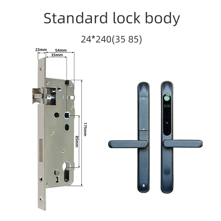 Stainless Steel TTlock Smart Lock Aluminium Door Sliding Lock For Slim Door