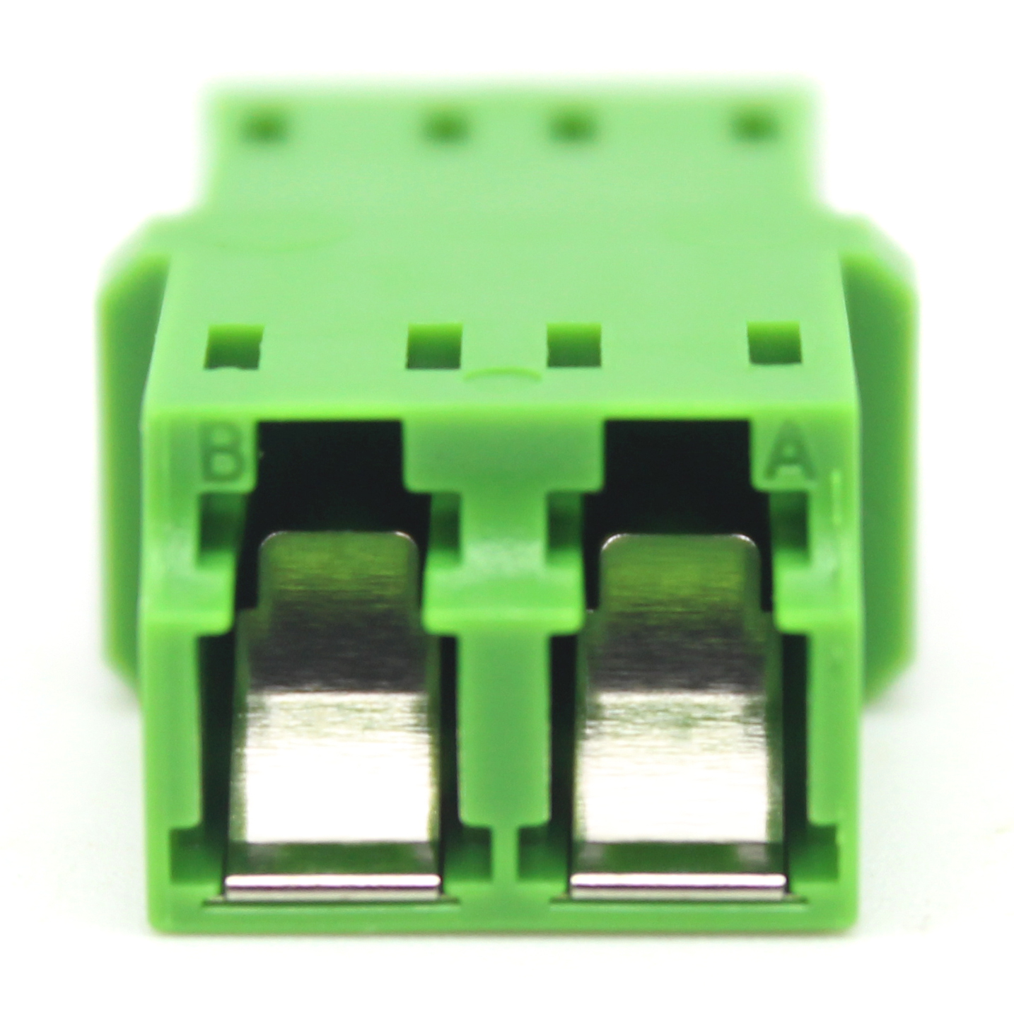LC APC Duplex SM Fiber Optic Adapter Durability 0.2 dB 500 Cycle Passed Inner Shutter