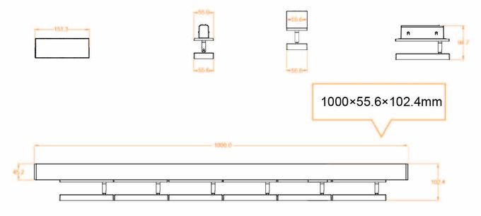 High Power LED Track Light Fixtures 15W Low Consumption For Kitchen Hotel Toy Shop