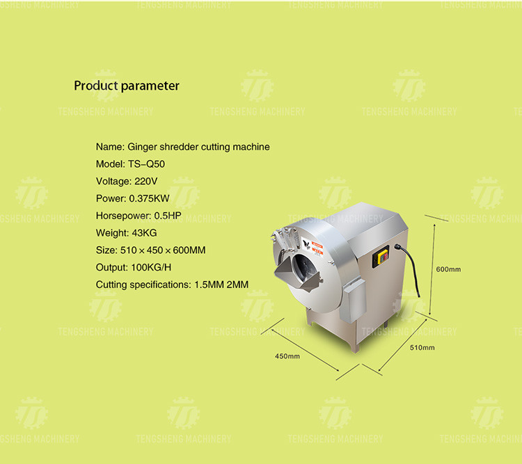 100KG/H Vertical Ginger Plantain Cutting Machine Multifunctional