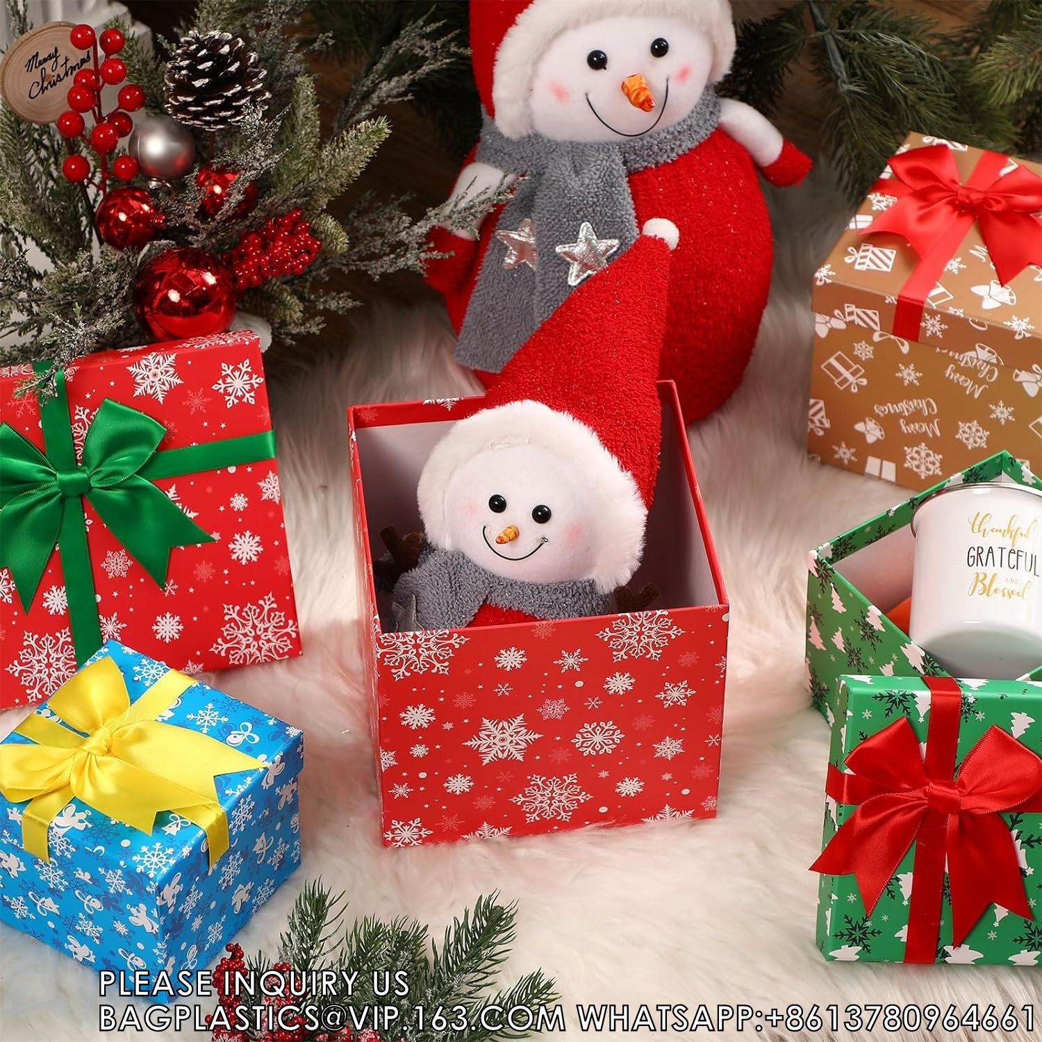 Christmas Nesting Gift Boxes Hard Xmas Stackable Boxes Candy Christmas Decorative Boxes With Lids Xmas Nested Boxes