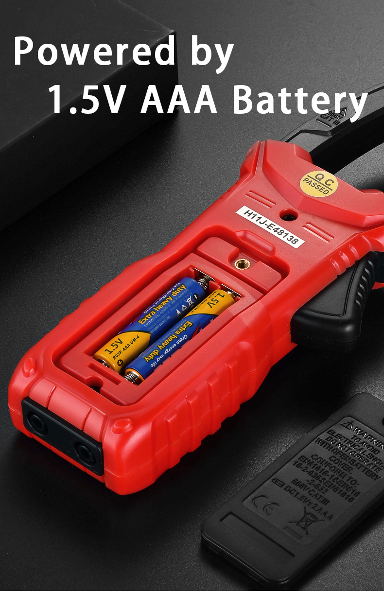 Manual 60A Digital Clamp Meters , 6000 Counts Clamp Voltage Meter