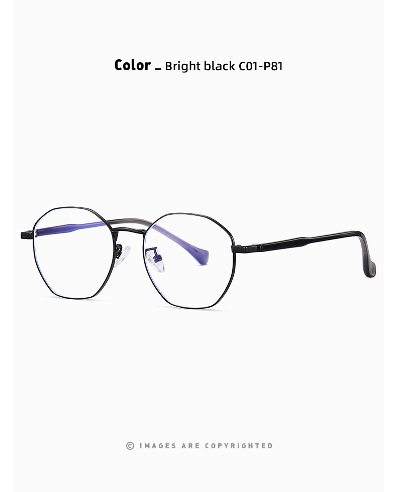 145 Millimeter Acetate Metal Glasses Frame Computer Blue Light Blocking