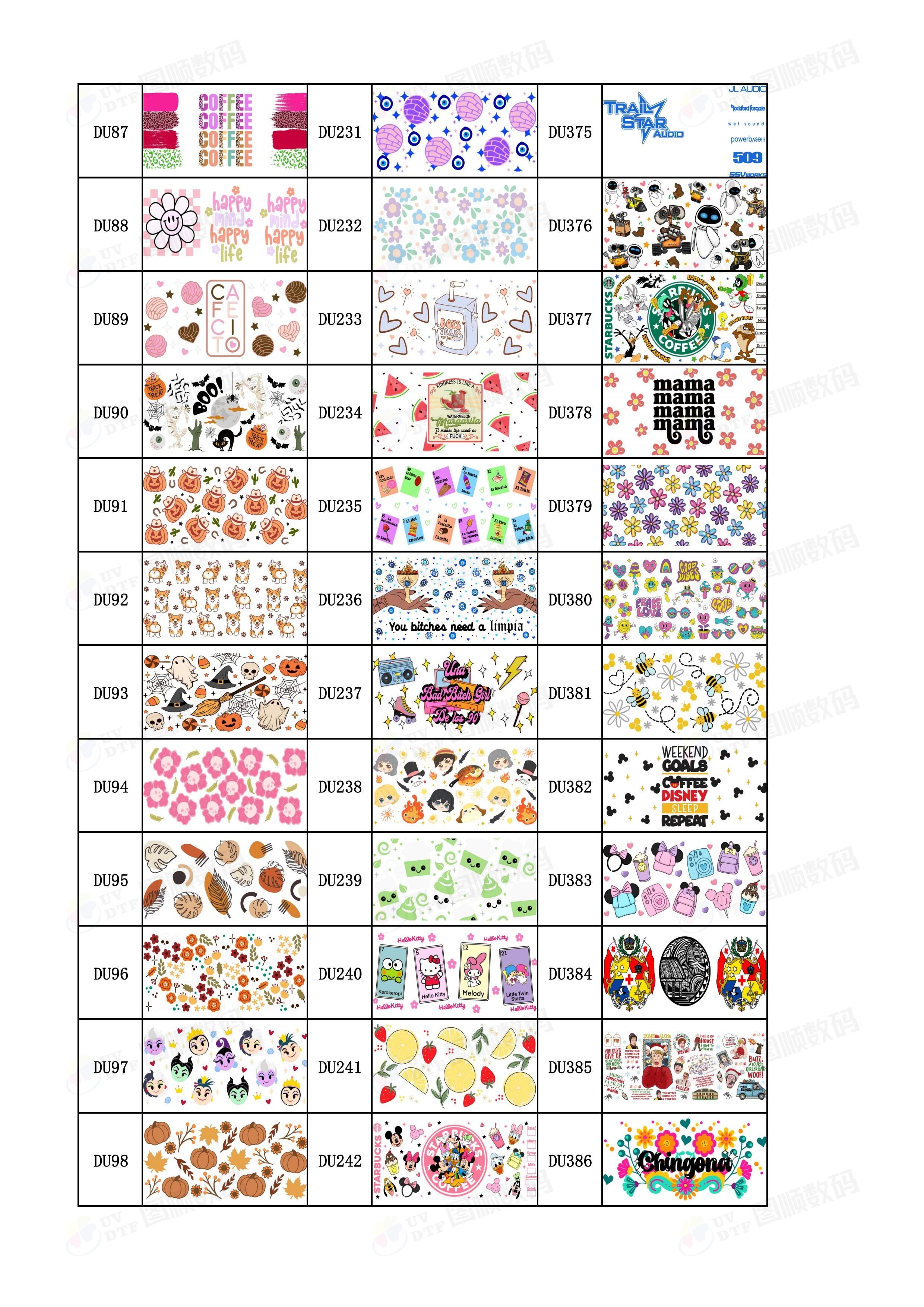 16Oz Digital UV Printing DTF Tumbler Wraps Printable Transfer Paper For Glass