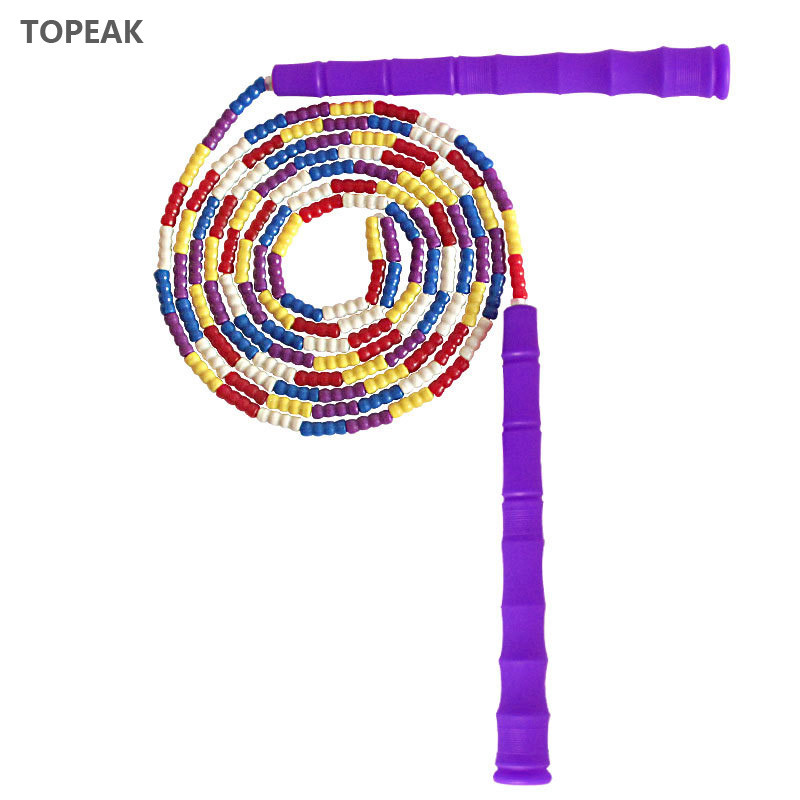 TPU Beaded Plastic Segmented Jump Rope For Weight Loss Soft 2.7m