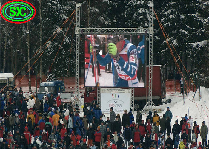 P6 Outdoor Hanging LED Advertising Billboard / CE RoHs Led Video Screen Panel