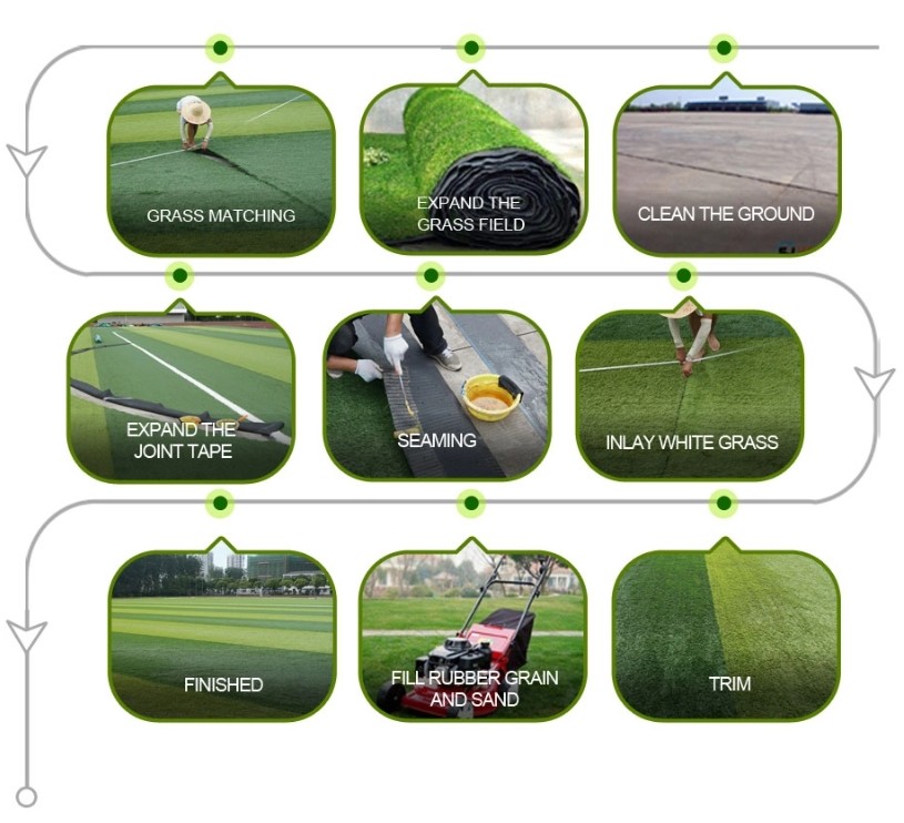 Synthetic Green Artificial Grass Turf 30mm For Garden Field Carpet