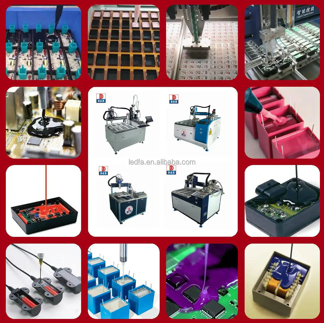 1500KW 3 Axis Robotic AB Glue Potting Cantilever Gantry Conveyor Belt Production Line