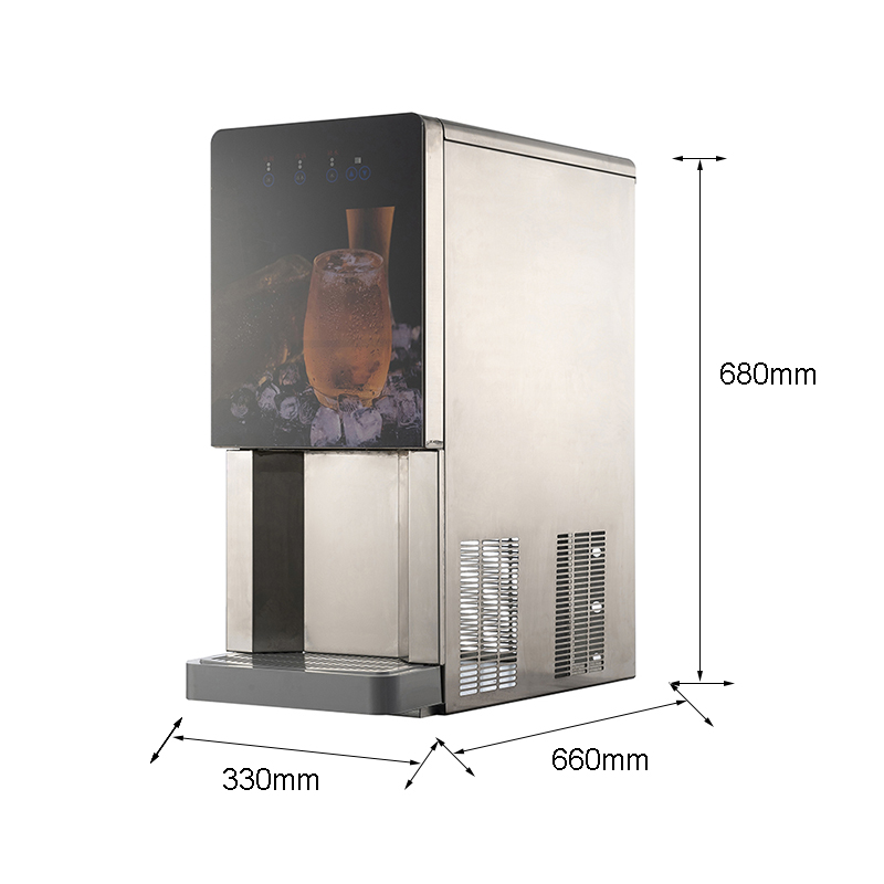 High Level 120Kg Output Ice Making Equipment with Big Clear Crystal Water Ice Cubes