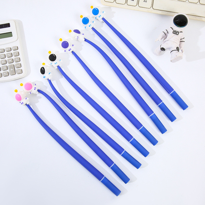 12PCS Cute Astronaut Shaking Gel Pens 0.5 Mm, Black Ink Gel Writing Pens For Office School Supplies Students Children Gift