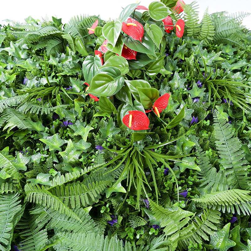 Outdoor Tropical Living Artificial Plant Wall Panel 25mm Dark Green 3d Plastic
