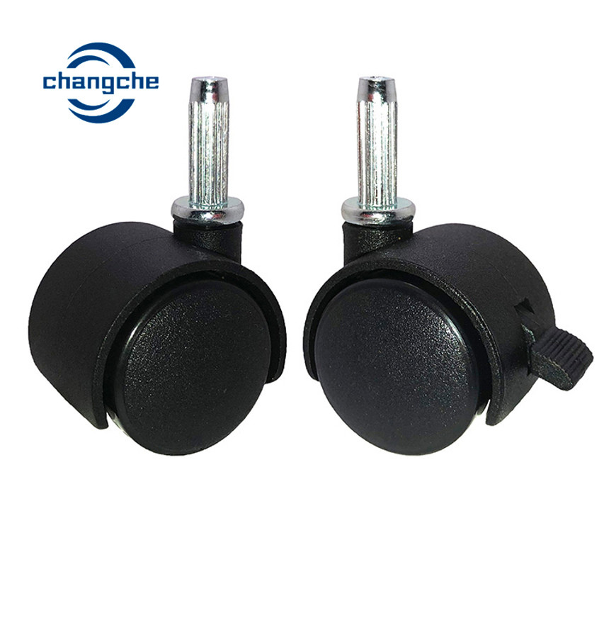 40MM Carpet Plastic Casters On Hardwood Customized