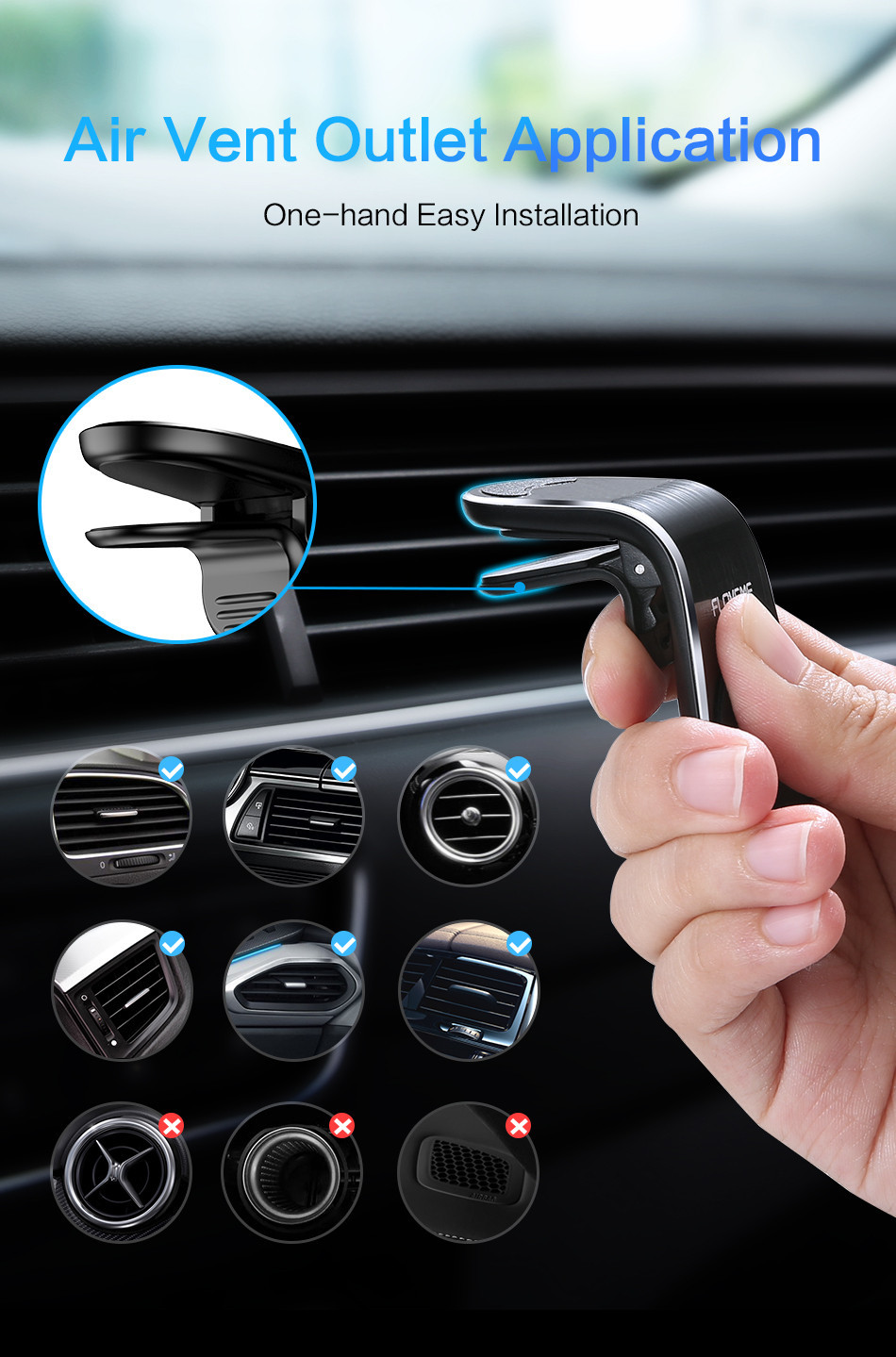 Magnetic Car Air Vent Phone Holder