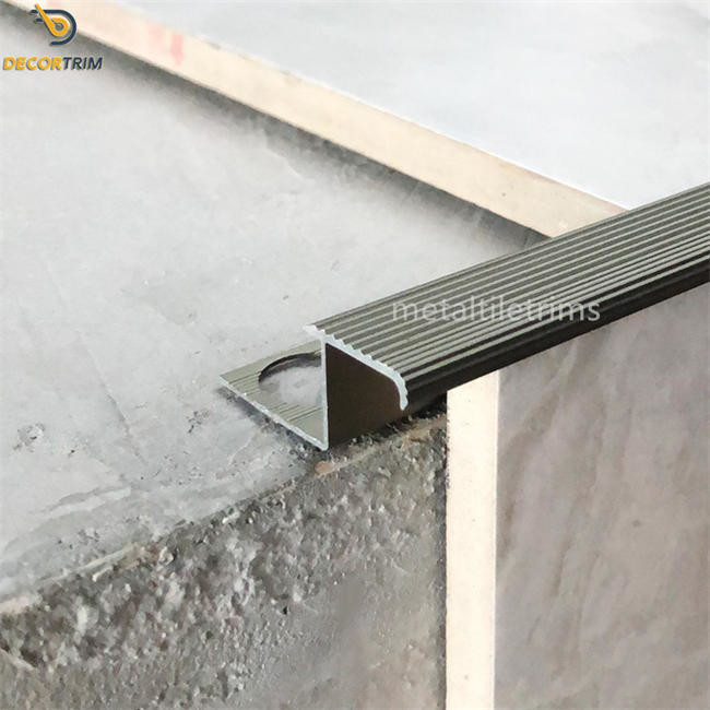 End Of Tile Trim Stair Nosing Tile Trim Brushed Nickel Edge Trim Tile Aluminum
