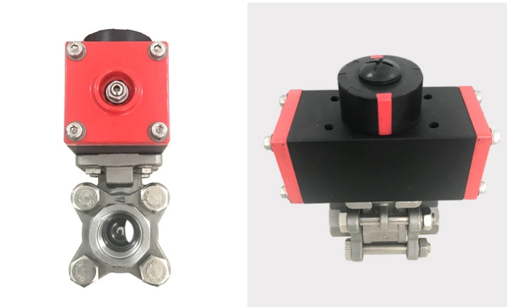 DN15 Stainless Steel 304 Pneumatic Actuator 3pc Ball Valve AT32.40 small actuator