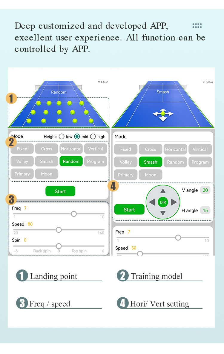 PT-Smart Tennis ball machine APP Control Padel