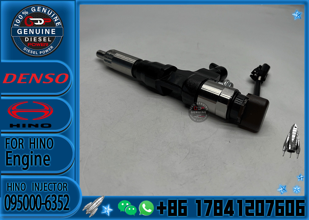 Diesel Fuel Injector Nozzle Common Rail Injector 095000-6353 095000-6352 23670-E0050 for DENSO HINO J05E KOBELCO SK200-8