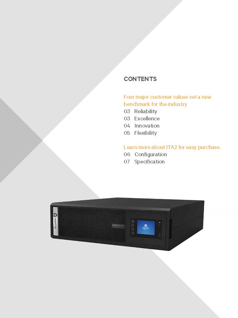 Industrial Vertiv Liebert ITA2 5KVA 20KVA Online Double Conversion UPS for Networking