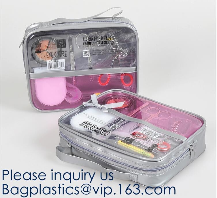 High Performance Toiletry Bag,Vinyl Plastic Toiletry for Travel Accessories Organizer Makeup bag,Wine sling Recycled Cos