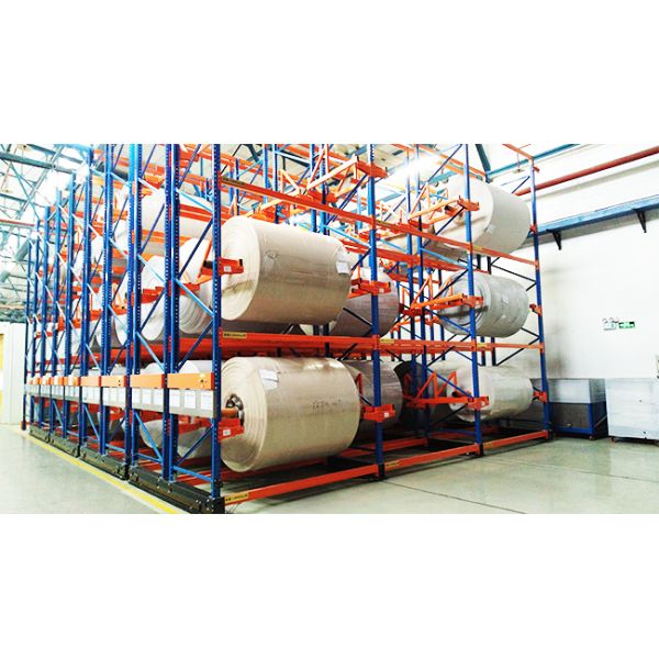 B36 Intelligent Warehouse Storage System Electric Mobile Pallet Racking Electric Movable Rack System for Cold Room Storage
