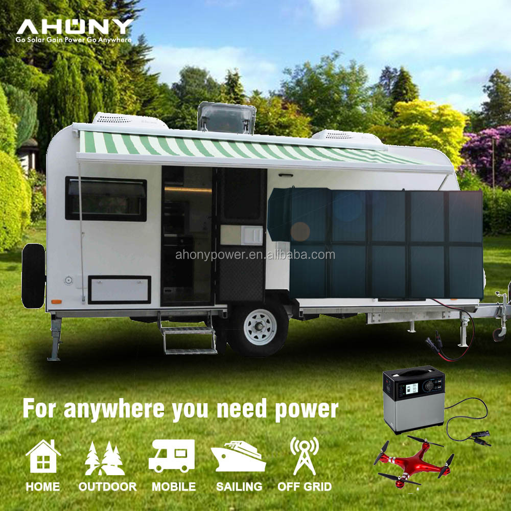 Monocrystalline PET Portable Solar Blanket Kit 200w For Camper Trailer Rv Motorhome