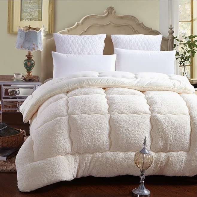 Soft Sherpa Fleece Cashmere Sherpa Quilt Microfiber Double Side Comforter Bicolor