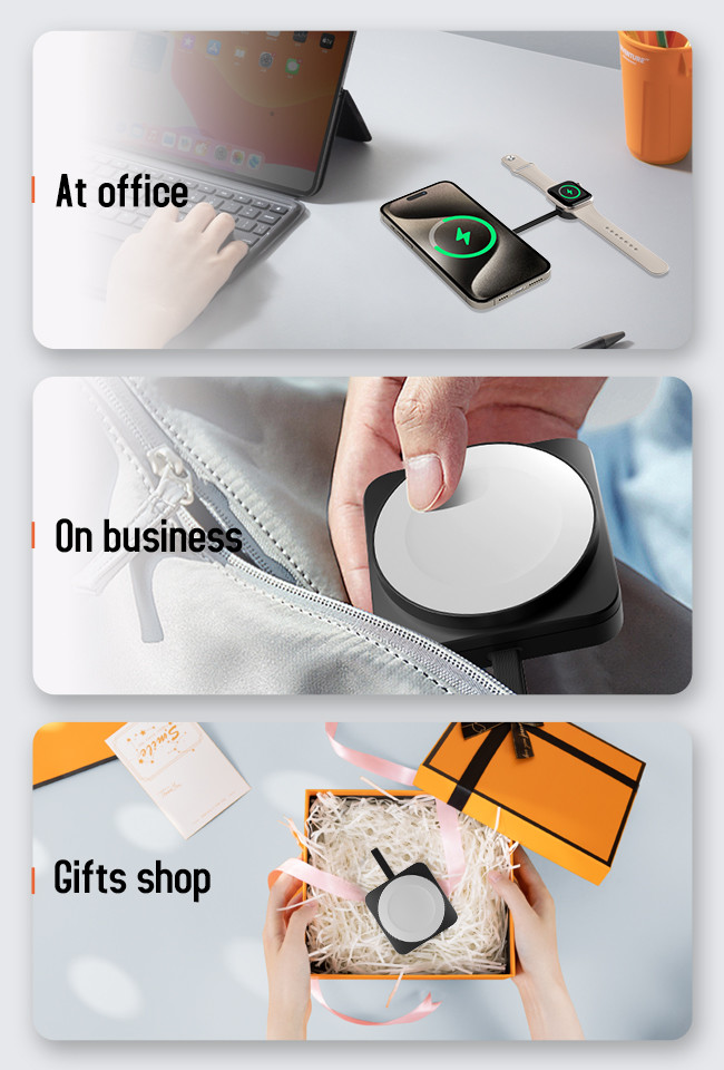 3 In 1 Magnetic Iphone Wireless Charger Portable For Iphone 15 Pro Max