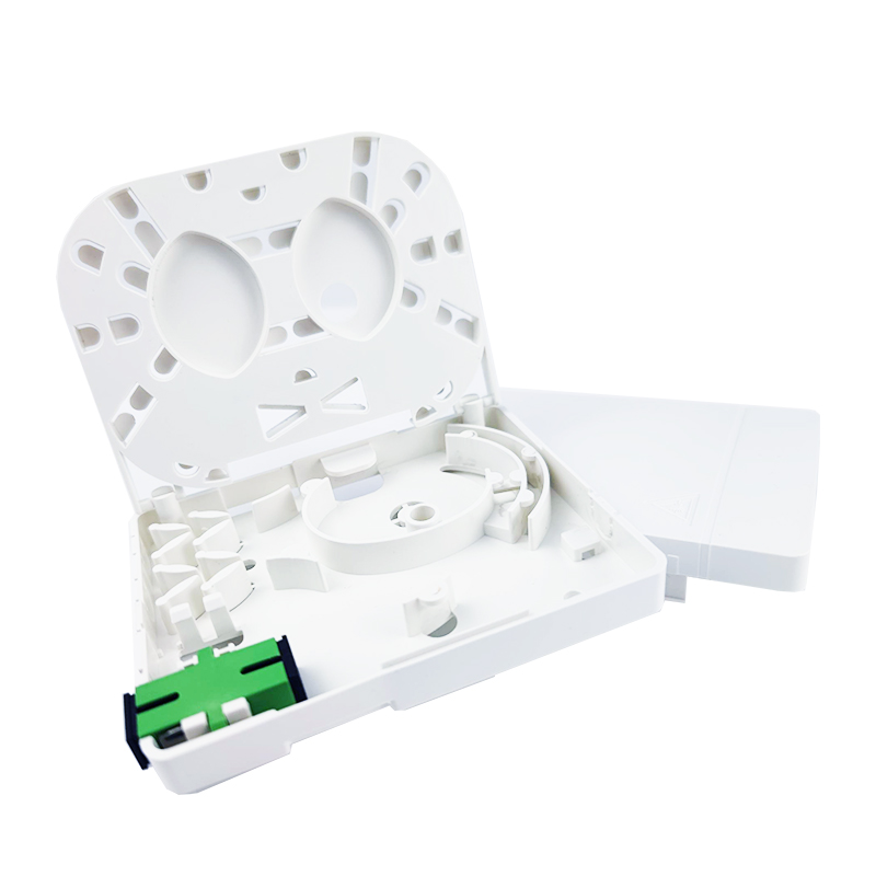 2 Cores SC APC Plastic Fiber Optic Faceplate Socket Panel for Indoor in FTTH Network