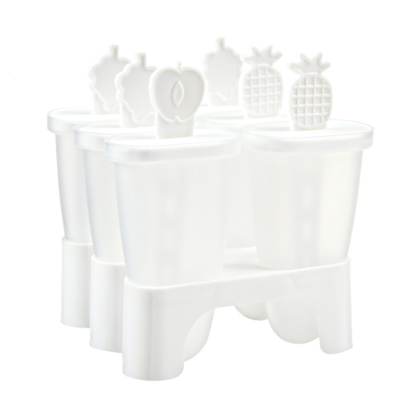Reusable Set 6 Irregular PP Ice Popsicle Mould 11.5*11*12.5cm