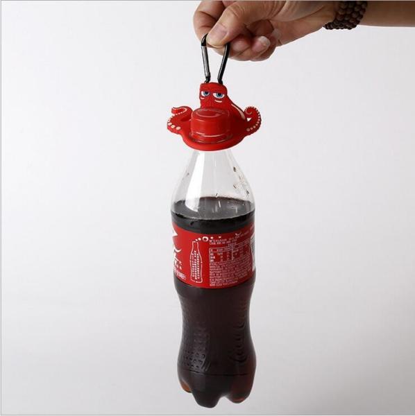 Promotional Silicone Bottle Opener Keychain / Rubber Soft PVC Drink Bottle