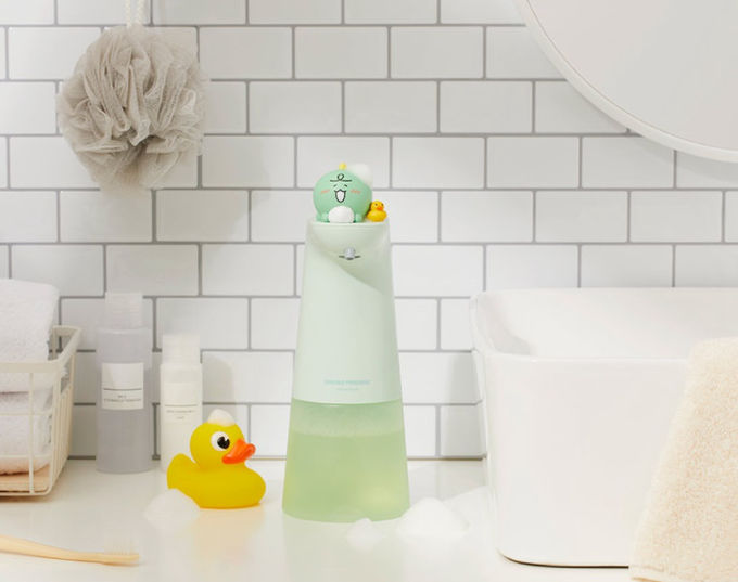 Green Cute Automatic Soap Dispenser ROHS 8.45oz Touchless Foaming
