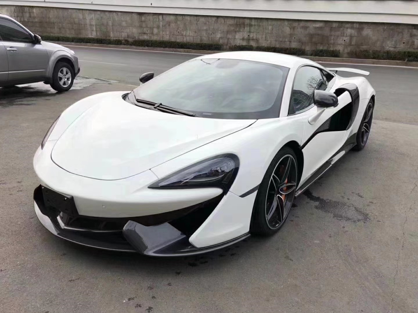 For McLaren 540c 570s 570gt Carbon Fiber Body Kit 540c 570s 570gt Upgraded NOVI Style Front Lip Diffuser Spoiler