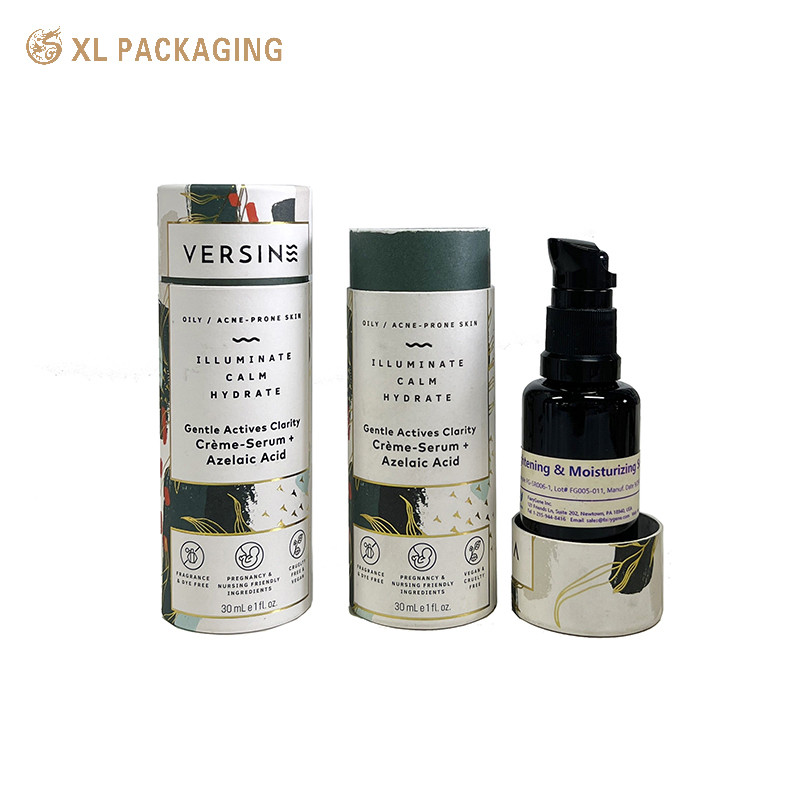 Eco Friendly Essential Oil Paper Tube Gold Foil Round Cardboard Lip Gloss Tube Packaging