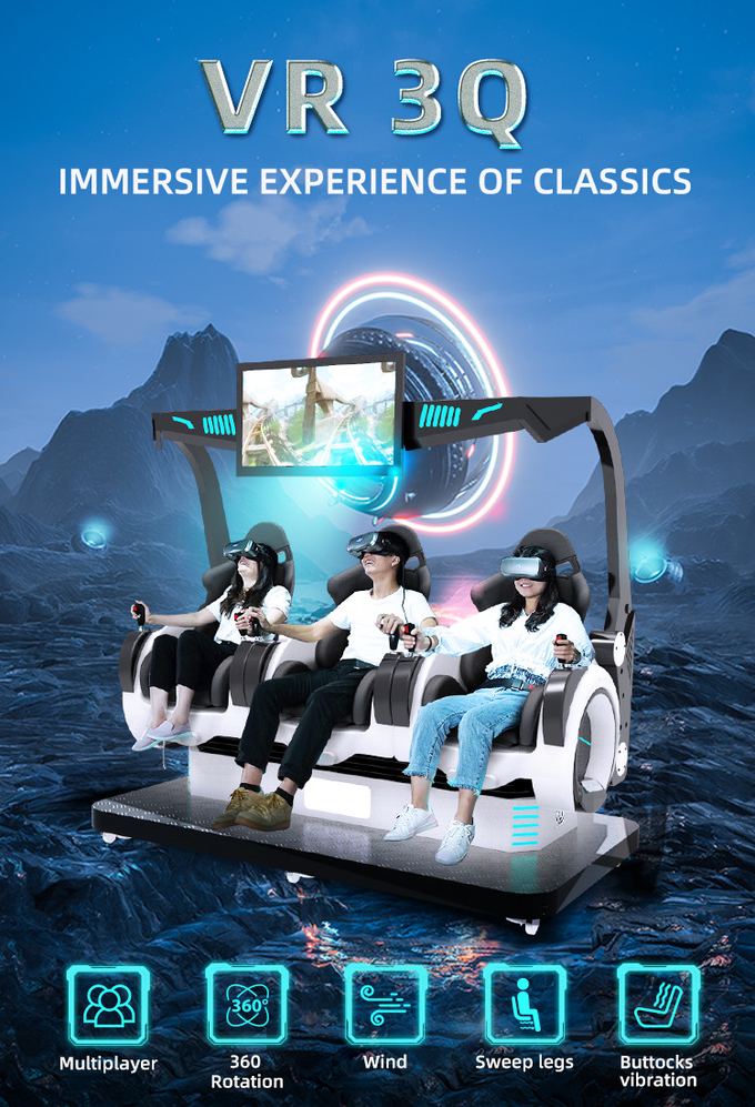 Amusement Equipment 9d Vr Cinema Virtual Reality Roller Coaster 9d Vr Chair For Park
