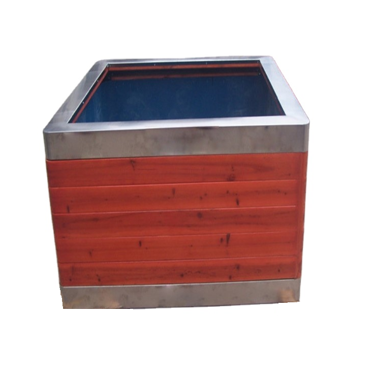 Outdoor giant tree planter luxury stainless steel tree pot planters