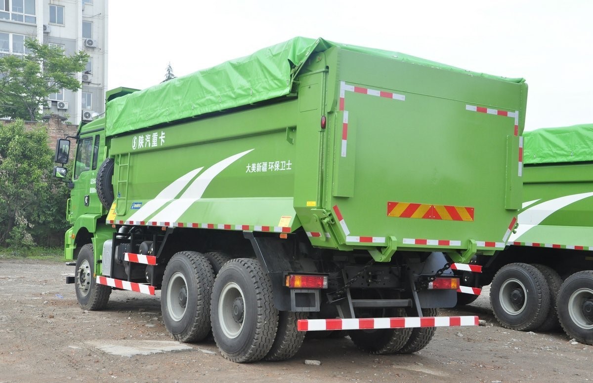 6X4 Used Shacman 10 Wheeler Dump Truck 40 Tons 380 HP F 3000 6X4 Self Loading Dump Truck