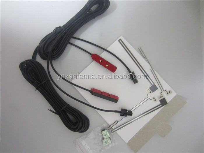 Direct Supply 5dbi Gain RG174 VHF/UHF Digital Car TV Antenna Film Antenna Membrane Antenna