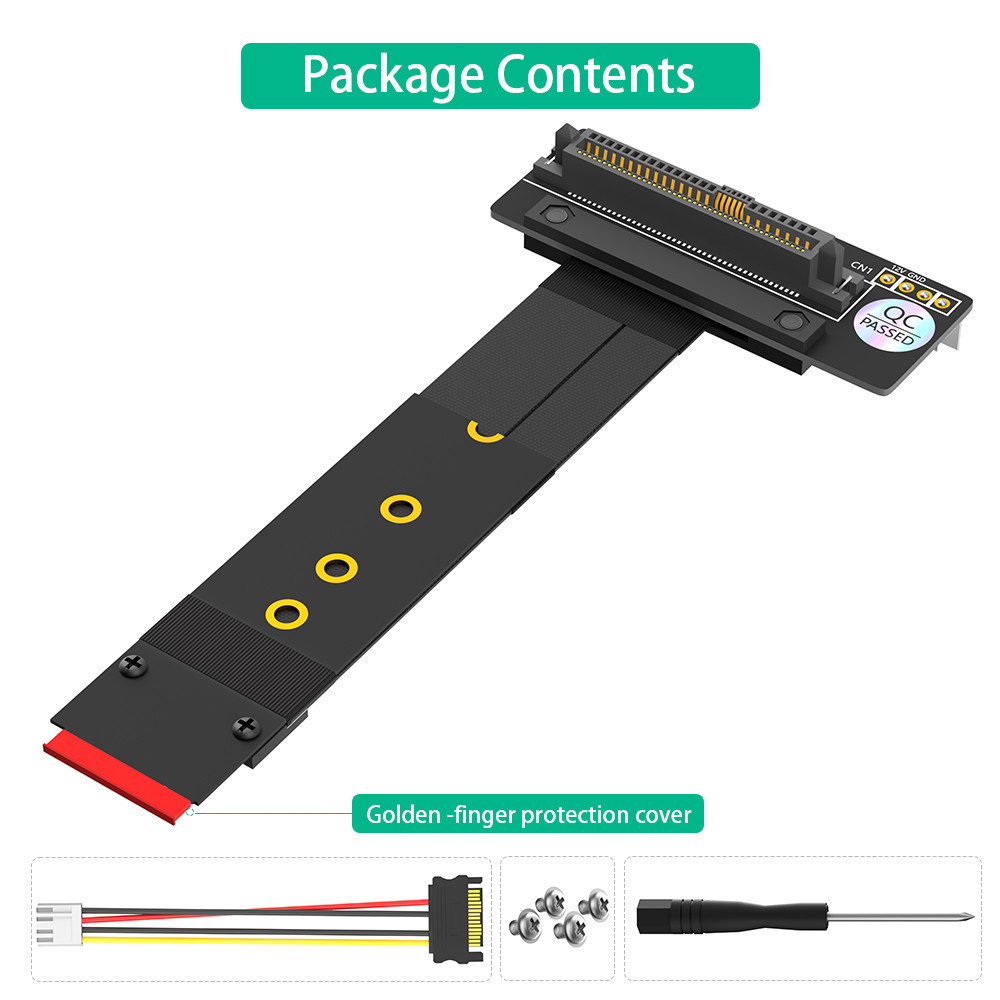 90 Degree U.2 SFF-8639 U2 Connector To NGFF M.2 Key-M Interface Converter Card Extension Cable With SATA15PIN Power Cord