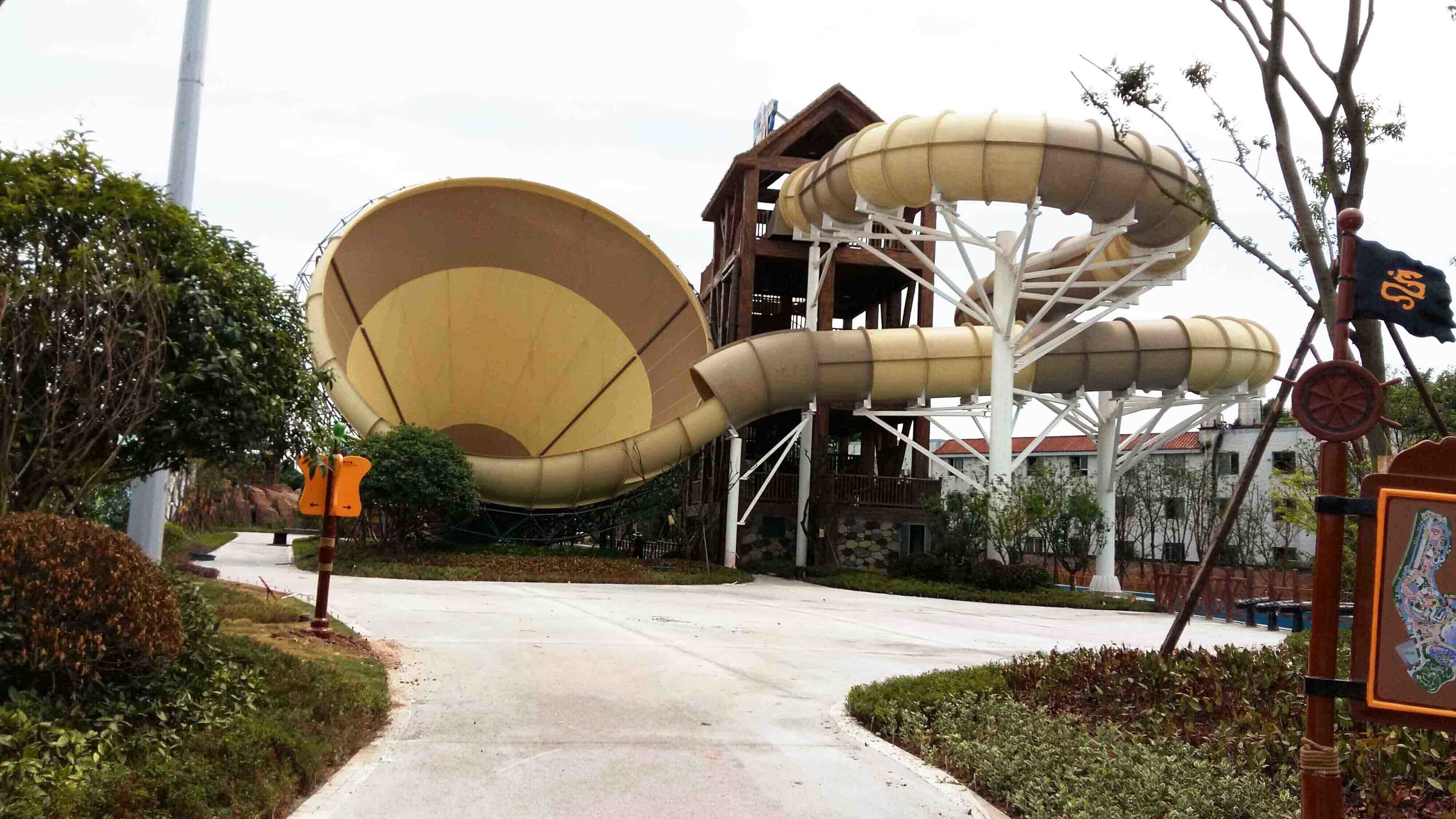 Fiberglass Commercial Family Water Slide For Home , 16m Height