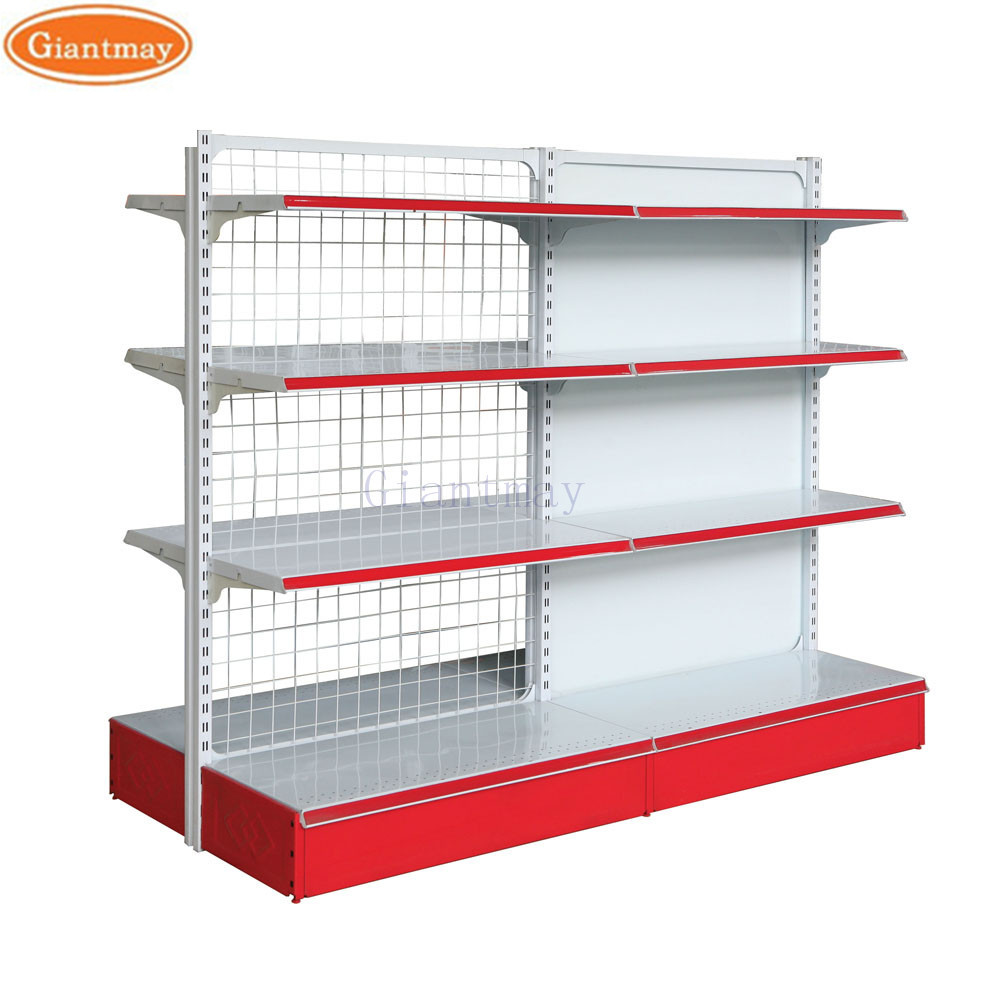 Heavy Duty Gondola Retail Display Racks Cosmetics Supermarket Display Shelf