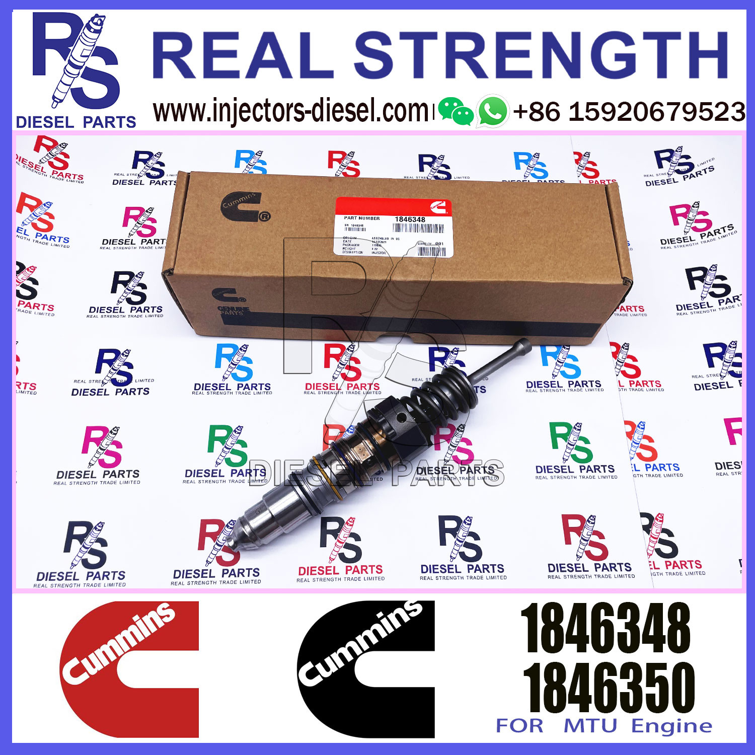 Diesel Fuel Injector 1846348 5634701 4030346 for Cummins QSX15 Diesel Engine