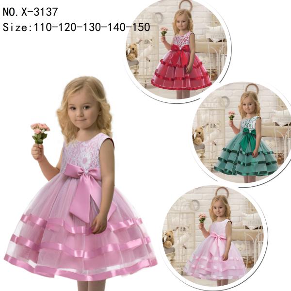 girl's princess dress evening dress wear party dress ready goods ready to ship