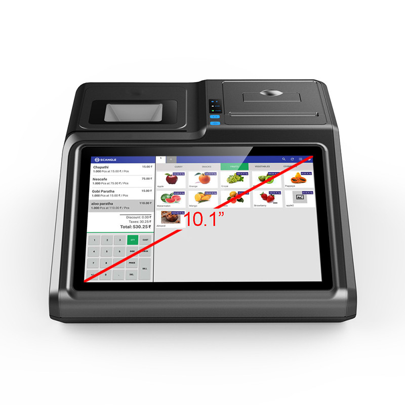 10.1 Inch 250Cd/m2 Touch Screen Pos Hardware / Carav All In One Pos Pc