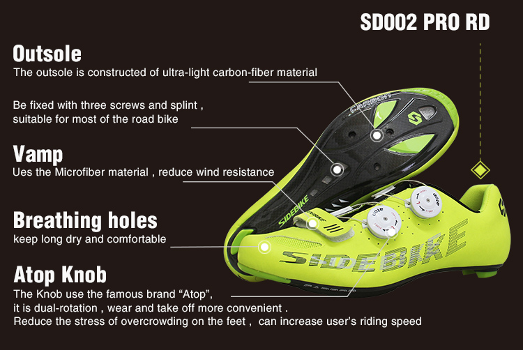 Anti Skid Fluorescent Cycling Shoes Watertight Dirt Resistant Good Stability