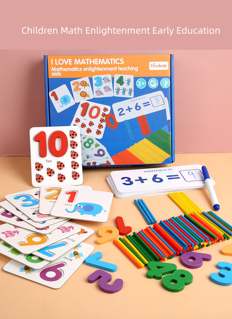Nontoxic 15cm Montessori Counting Board Wooden Multiplication Board