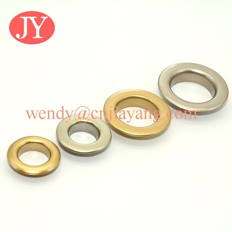 Different size enamel brass metal eyelet with color logo for garment